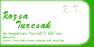 rozsa turcsak business card